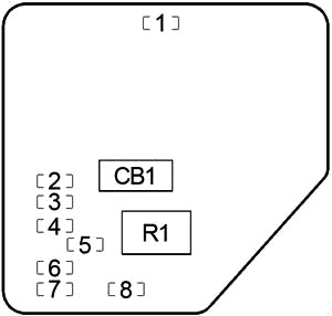 Схема блока предохранителей на правой панели приборов