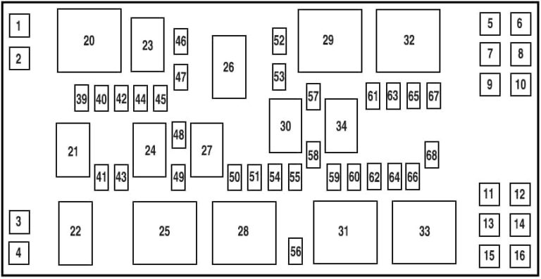 Ford Mustang (2005-2009) Fuse Diagram • FuseCheck.com