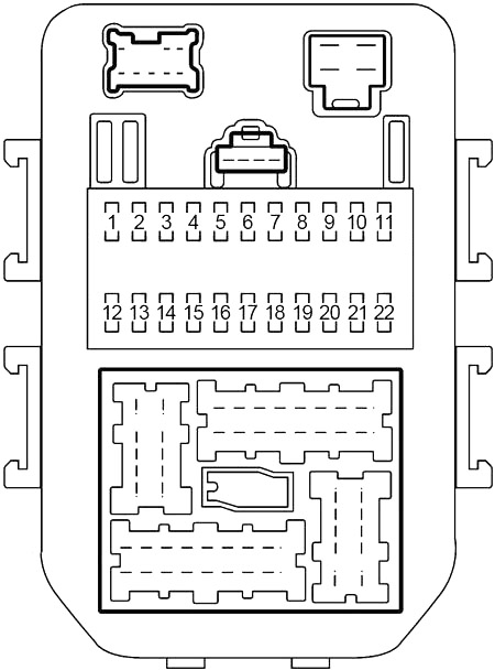 Passenger Compartment Fuse Box №1 Diagram