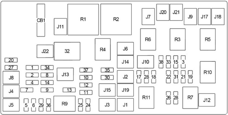 Ram 1500, 2500, 3500 (2011-2013) Fuse Diagram • FuseCheck.com