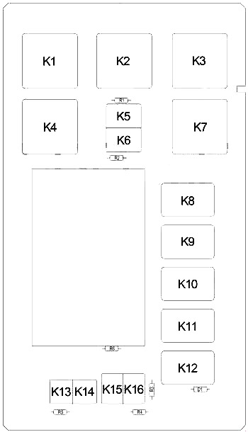 Passenger Compartment Fuse Box Diagram (Rear Side)
