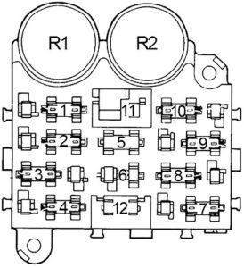 Jeep Grand Wagoneer (1989-1991) Fuse Diagram • FuseCheck.com