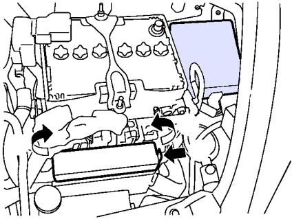 Engine Compartment Fuse Box №1 Location