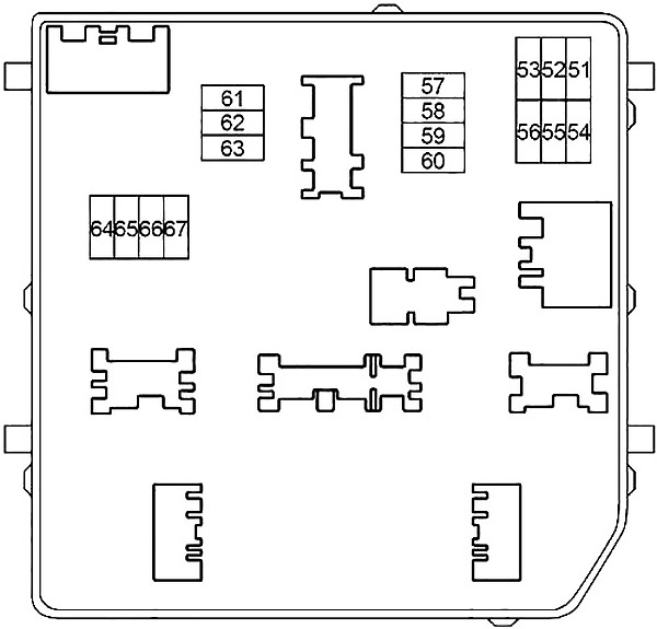 Engine Compartment Fuse Box #1 Diagram