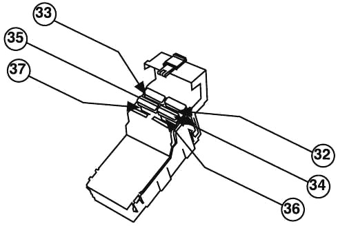 Схема блока предохранителей в моторном отсеке (тип 1)