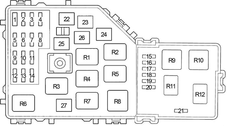 Toyota RAV4 (XA20) (2000-2005) Fuse Diagram • FuseCheck.com