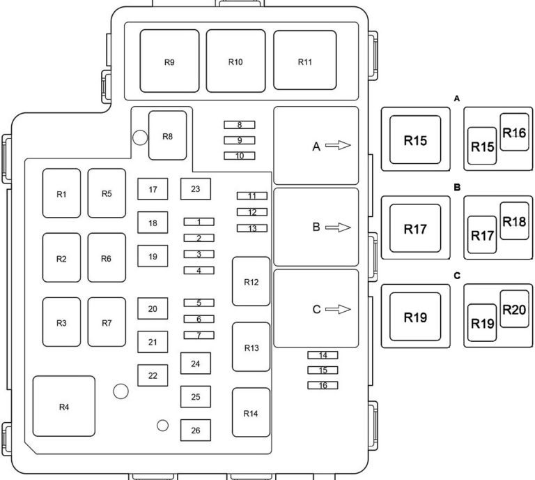 Toyota RAV4 (XA40) (2013-2018) Fuse Diagram • FuseCheck.com