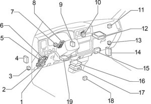 Toyota Tacoma (1998-2000) Fuse Diagram • FuseCheck.com