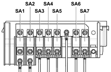 Схема блока предохранителей в моторном отсеке (SA)