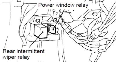 Power Window Relay / Rear Intermittent Wiper Relay