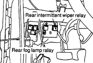 Rear Fog Lamp Relay / Rear Intermittent Wiper Relay